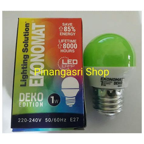 Jual LED Ekonomat 1 Watt HIJAU 1w 1 W Bulb LED 1watt Lampu Tidur