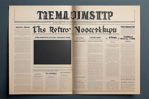 Premium Photo Newspaper Front Page Template Blank Vector Generic