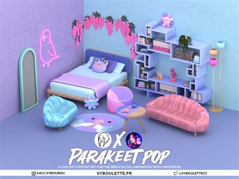 Syboubou S Patreon Release Parakeet Pop Set Part In Sims