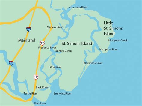 Map Of St Simon Island - Lanna Mirilla