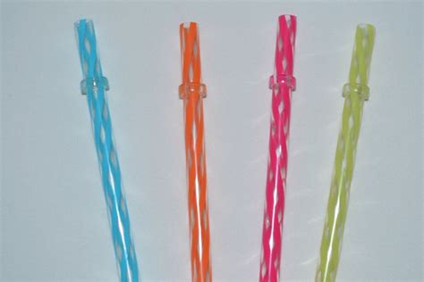 9 Fiesta Color Swirly Straws Reusable With Rings Bpa Etsy