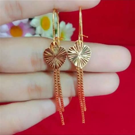 Jual Anting Desi Jurai Love Titanium Gold Perhiasan Wanita Anti Karat