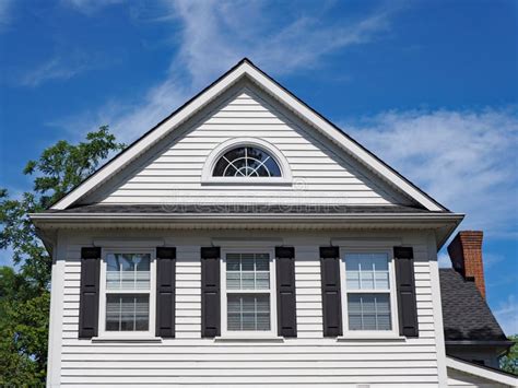 White Gable Stock Photo Image Of Sunlight Wood Gray 31563228