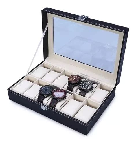 Estuche Exhibidor Reloj Relojero Con Almohadillas 12 Relojes Envío gratis