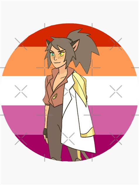 Future Catra She Ra Lesbian Flag Spop Sticker For Sale By Queerwriter Redbubble