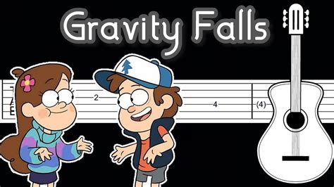 Gravity Falls Opening Theme Fingerstlye Guitar Tab Tutorial En