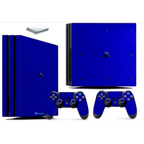 Adesivo Skin Playstation Ps Pro Pelicula Metalico Brilho Azul