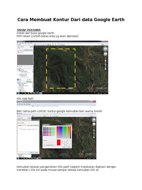 Pdf Cara Membuat Kontur Dari Google Earth Dokumen Tips