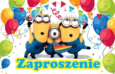 ZAPROSZENIE ZAPROSZENIA MINIONKI URODZINY 1szt 12224499378 Allegro Pl