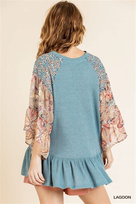 Paisley Bell Sleeve Top Sassy Lassie