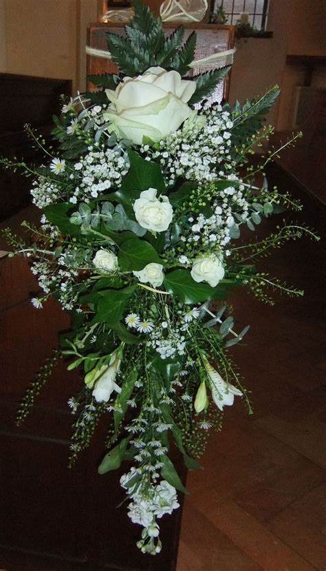 Wedding Flowers From The Herb Of Grace Farnham A Pew End Of White