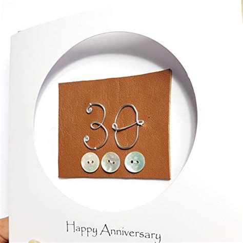 Pearl 30th Wedding Anniversary Card For Her Him Handmade Card For