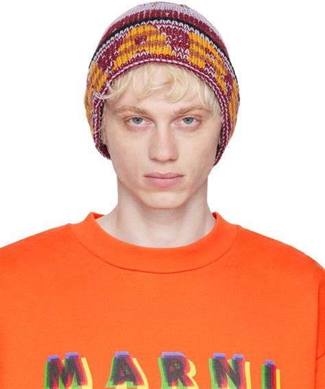 Marni Multicolor Jacquard Beanie Marni