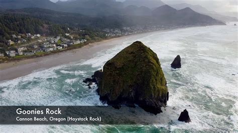 Goonies Rock Aerial View Cannon Beach Oregon Goonies Youtube