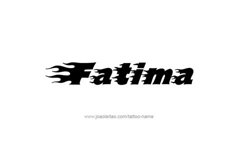 Fatima Name Tattoo Designs