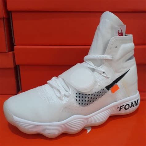 Jual Sepatu Nike React Hyperdunk Flyknit X Off White Putih 40 Kab