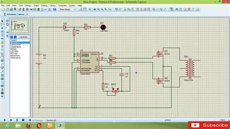 Simple Mosfet Inverter Proteus Tutorial Youtube