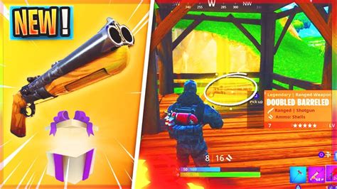 New Double Barrel Shotgun Gameplay In Fortnite New Fortnite Update