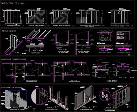 Tabiqueria Drywall DWG Detail For AutoCAD Designs CAD