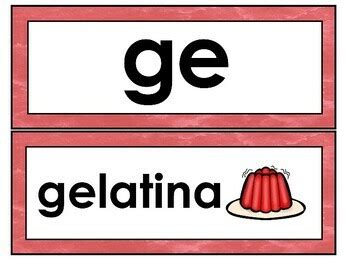 Spanish Word Wall Palabras Con Ge Gi Je Y Ji Letras Tramposas