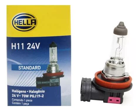 Lâmpada Para Farol H11 12v 55w Pgj19 2 T4 Hella