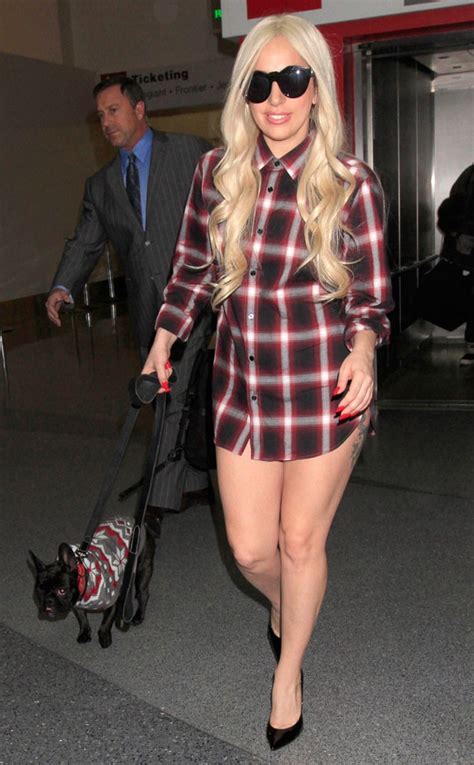 Lady Gaga Forgets To Wear Pants At The Airport See Her Nearly Naked Travel Style E News