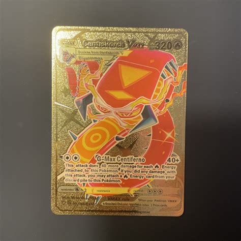 Mavin Centiskorch Vmax Gigantamax Gold Foil Pokemon Card Fan Art