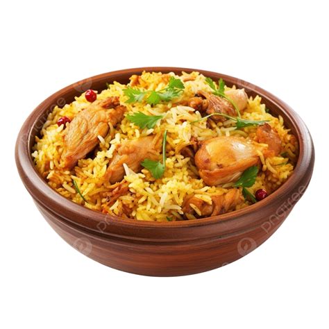 Chicken Biryani Isolated Food Halal Meal Png Transparent Image And