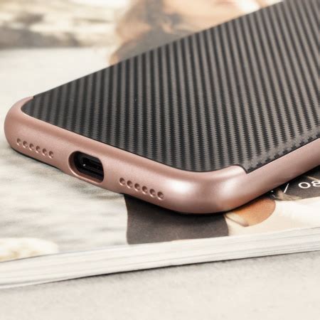 Olixar X Duo Iphone Case Carbon Fibre Rose Gold Reviews