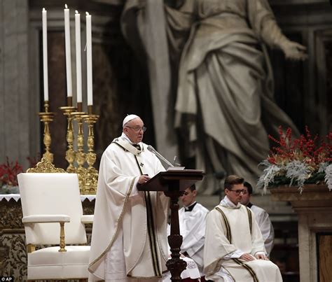 Pope Francis Holds His Annual Christmas Eve Mass Daily Mail Online