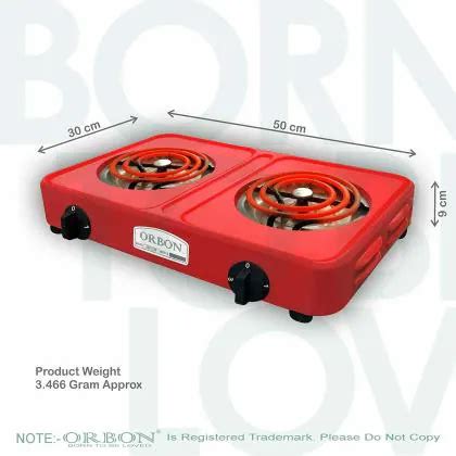 Orbon Double 1000W 1000W Burner Electric G Coil Cooking Stove Induction Cooktop Hot Plate