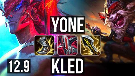 Yone Vs Kled Top 815 7 Solo Kills 300 Games Dominating Euw