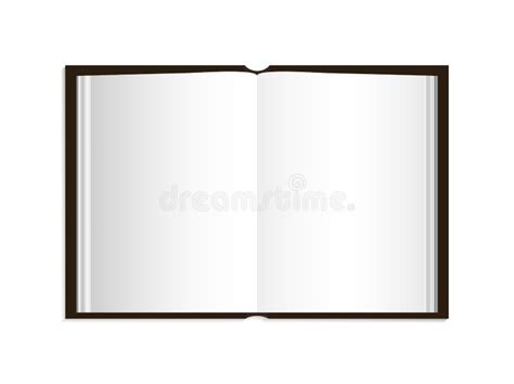 Open Book With Cover Blank Page Of Book Template Paper Booklet