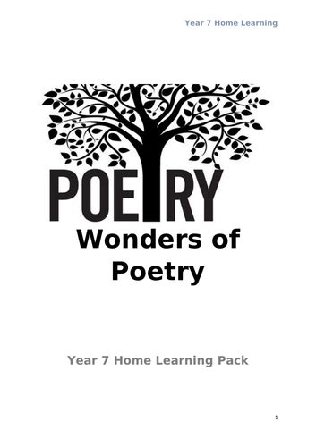 Ks3 Poetry Booklet Teaching Resources