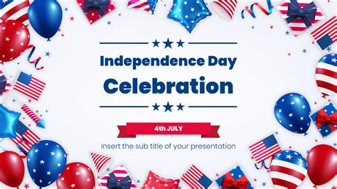 Us Independence Day Celebration Free Google Slides Template