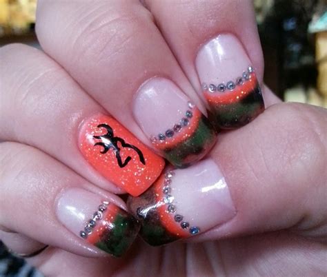 Camo Browning And Bling Country Girl Nails Camo Nails Country Nails