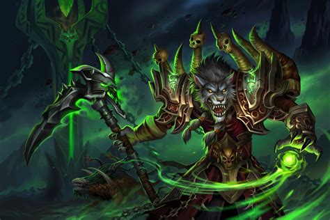 World of Warcraft - Worgen Warlock by sandara on DeviantArt