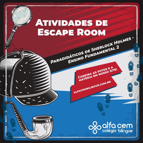 Atividades de Escape Room Paradidáticos de Sherlock Holmes Colégio