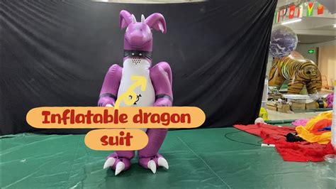 Hongyi Inflatable Suit Inflatable Purple Dragon Suit Youtube