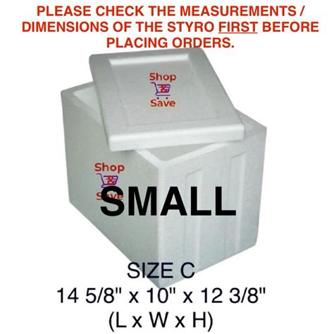 Styro Box Size C Ice Box Styrofoam Ice Chest Styro Box