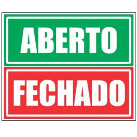 2 Placas Em Poliestileno Auto Adesiva 10x30cm Aberto E Fechado 250 CF