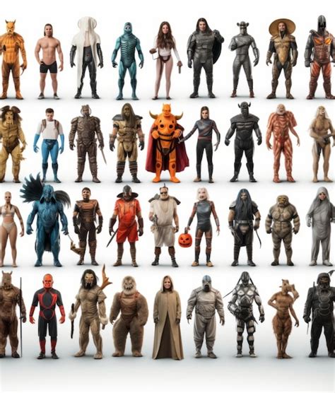 Premium Photo A Bunch Of Different Types Of Action Figures