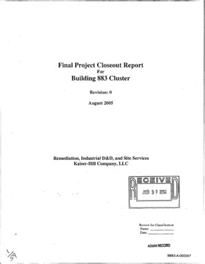 Fillable Online Lm Doe Final Project Closeout Report Energy Lm Doe