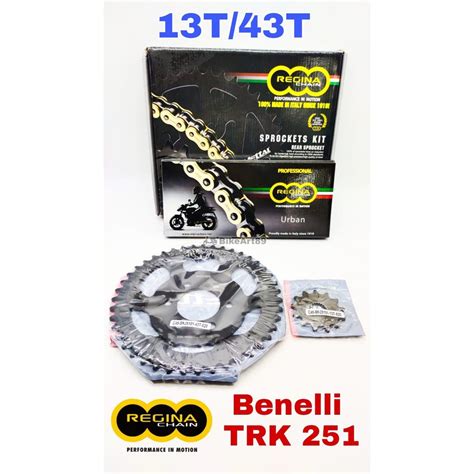 Regina Benelli Trk Leoncino Sprocket Set Chain Kit Set Rantai