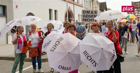 Proteste zum Wahlkampfstart der AfD im Kreis Groß Gerau