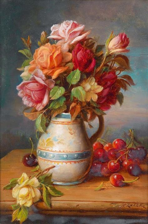 Hans Zatzka Academic Painter Painting Flower Painting