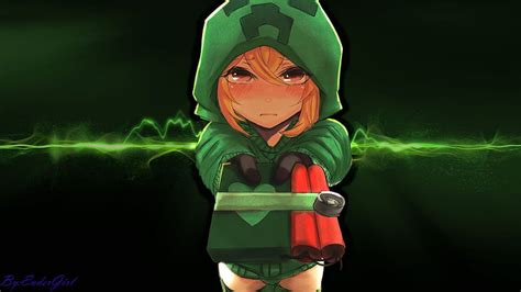 Minecraft Creeper Girl Creeper Anime Girl Hd Wallpaper Pxfuel