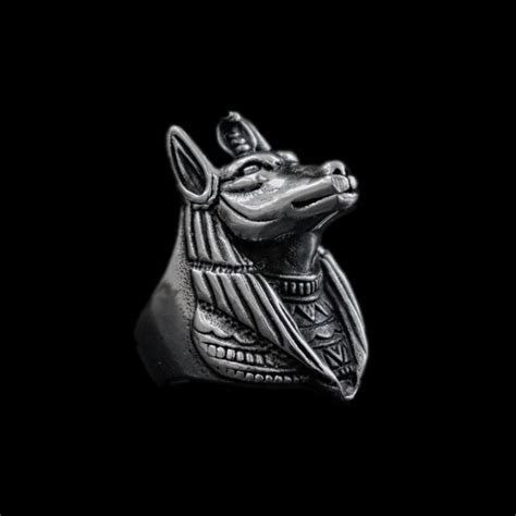 Eyhimd Egipto La Mitolog A Muerte Anubis Anillo De Acero Inoxidable El