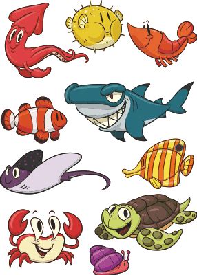 Kids Sea Creatures Stickers - TenStickers