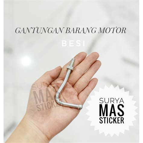 Jual Gantungan Barang Motor Besi Universal Cantolan Barng Model Tanda